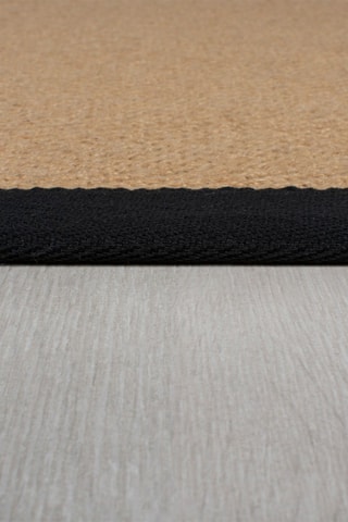 Tapete de corredor Kira Jute Natural e preto