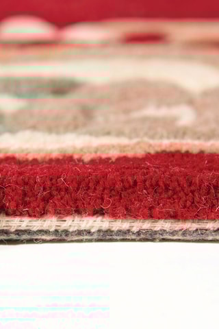 Tapete em lã Aubusson Vermelho e bege