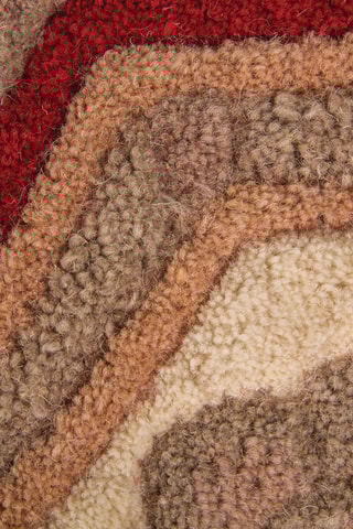 Tapete em lã Aubusson Vermelho e bege