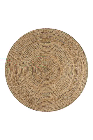 Tapete Capri Jute Circle Natural e azul
