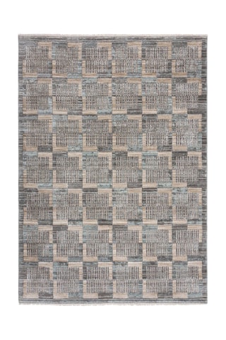 Tapete Evelyn Blocks - Cinzento e bege