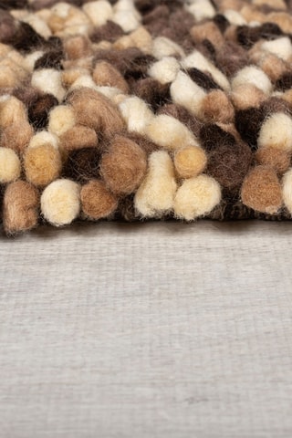 Tapete em lã Udon Wool - Castanho e bege