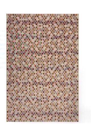 Tapete Abstract Diamond - Bege e vermelho