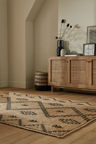 Tapete Rowen Natural e preto