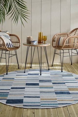 Tapete Rosco Geo Outdoor - Azul