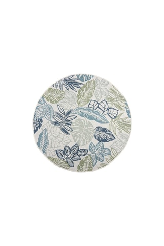 Tapete Bella Leaf Outdoor - Azul