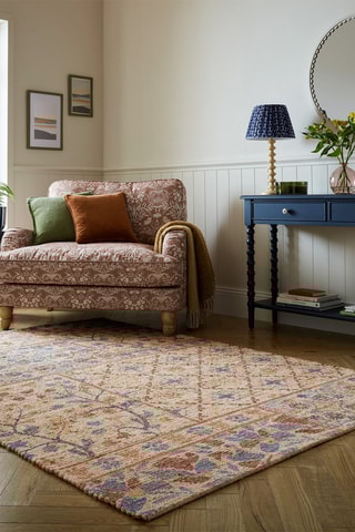 Tapete Taylor Patchwork - Azul e natural