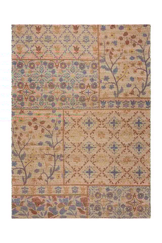 Tapete Taylor Patchwork - Azul e natural