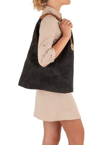 Nubuck Shopper Eleonora - Zwart