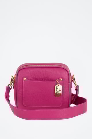 Leren Schoudertas Aldina  - Fuchsia