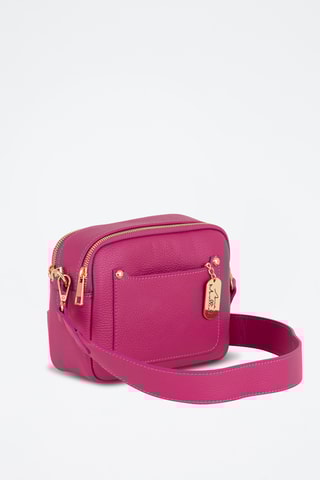 Leren Schoudertas Aldina  - Fuchsia