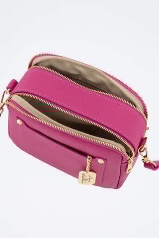 Leren Schoudertas Aldina  - Fuchsia