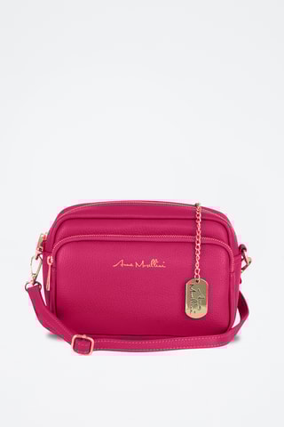 Leren Schoudertas Tabita  - Fuchsia