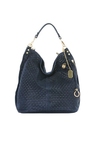 Leren Handtas Caroline - Blauw