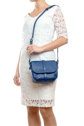 Leren Schoudertas Mella - Blauw