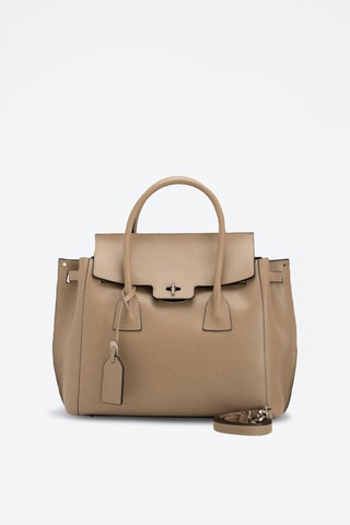 Leren Handtas Pomarance - Taupe
