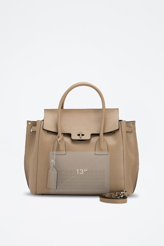 Leren Handtas Pomarance - Taupe