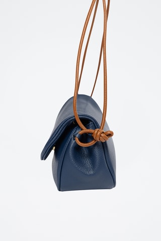 Leren Schoudertas Drina  - Marineblauw