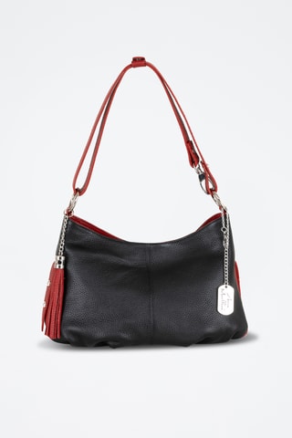 Leren Trendy Handtas Mia - Zwart