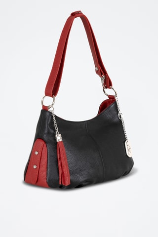 Leren Trendy Handtas Mia - Zwart
