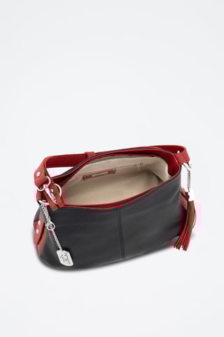 Leren Trendy Handtas Mia - Zwart