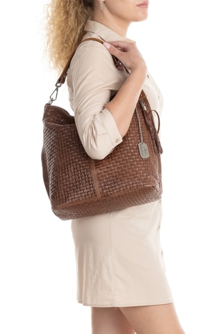 Leren Handtas Adelfina  - Bruin