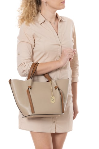 Leren Handtas Pietrina - Taupe