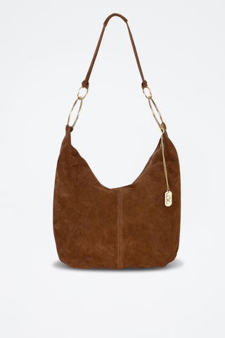Nubuck Trendy Handtas Damiana - Bruin