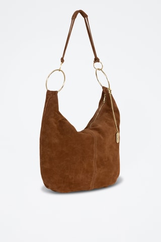 Nubuck Trendy Handtas Damiana - Bruin