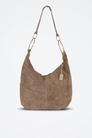 Nubuck Trendy Handtas Damiana - Taupe