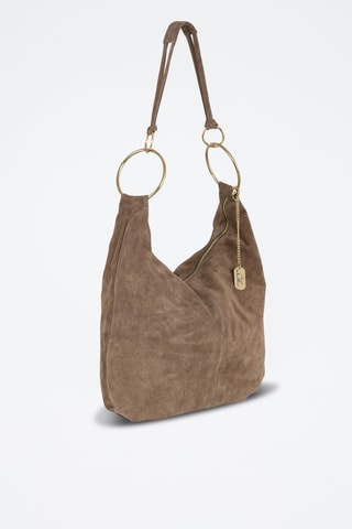 Nubuck Trendy Handtas Damiana - Taupe