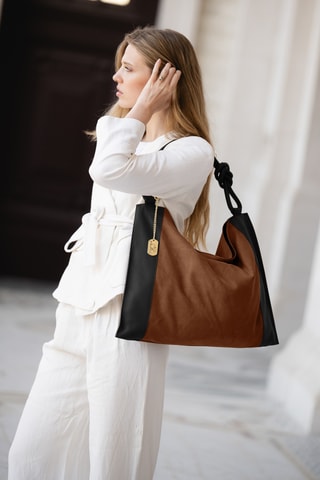 Leren Shopper Ferdinanda - Zwart