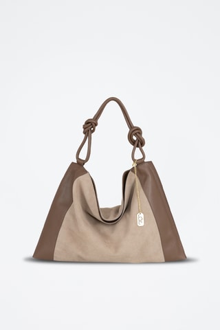 Leren Shopper Ferdinanda - Taupe