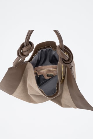 Leren Shopper Ferdinanda - Taupe
