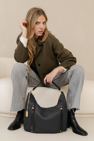 Leren Shopper Isidora - Zwart