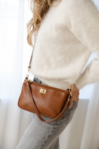 Leren Trendy Handtas Taidea - Bruin