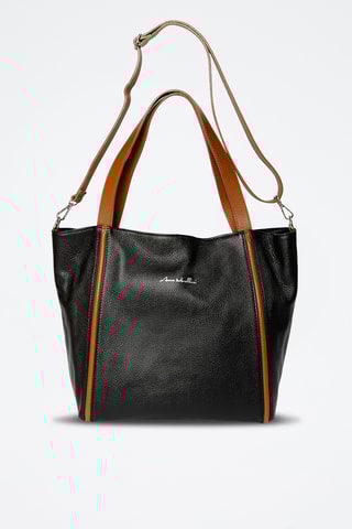 Leren Shopper Giusermina - Zwart