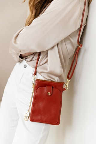 Leren Schoudertas Erica - Rood