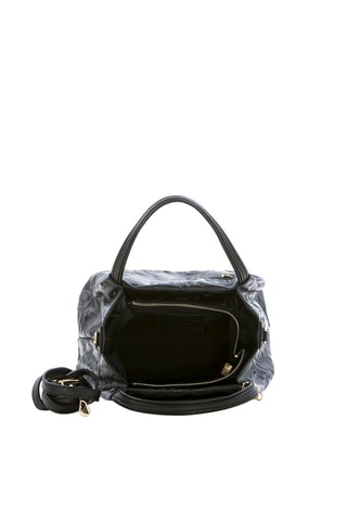 Mala em couro Clarissa - Preto  - Preto