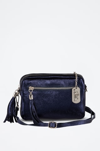 Leren Schoudertas Abrana  - Donkerblauw