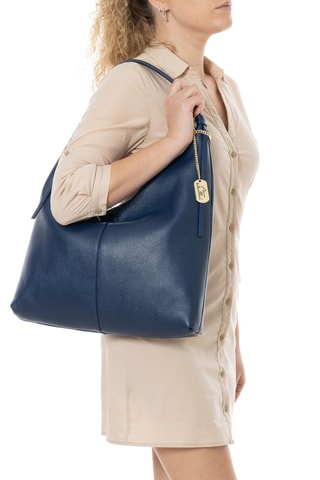 Leren Trendy Handtas Samuela - Blauw