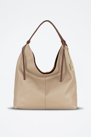 Leren Trendy Handtas Samuela - Taupe