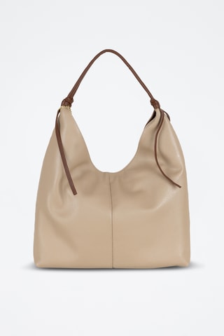 Leren Trendy Handtas Samuela - Taupe