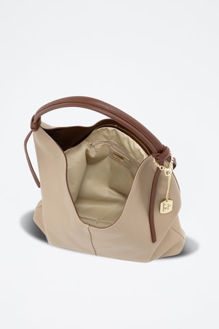 Leren Trendy Handtas Samuela - Taupe
