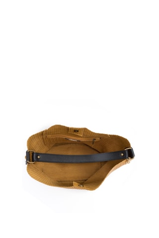 Leren Handtas Sebastiana  - Mosterdgeel