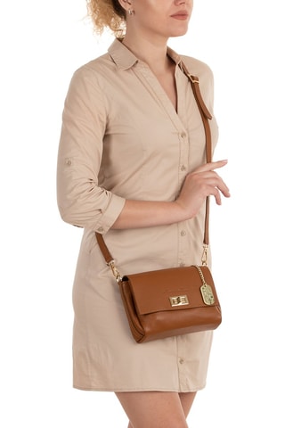 Leren Schoudertas Matalia  - Bruin