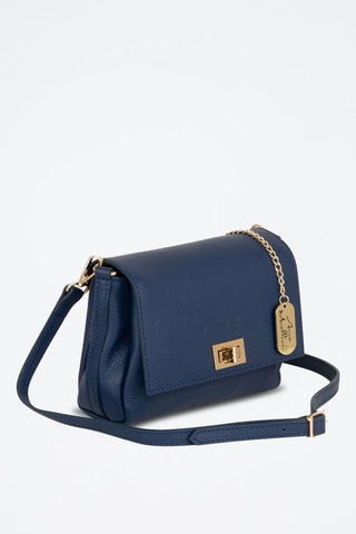 Leren Schoudertas Matalia  - Blauw
