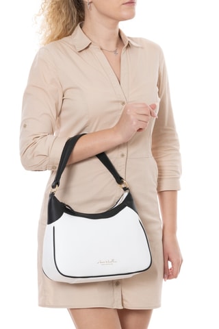 Leren Handtas Sabbatina  - Wit