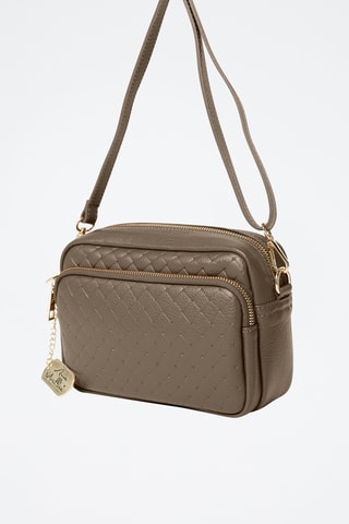Leren Schoudertas Colomba - Taupe