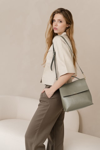 Leren Handtas Gioconda - Taupe